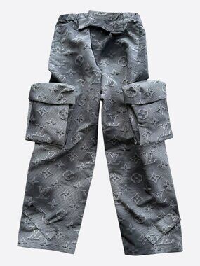 Louis Vuitton Grey 2054 Monogram Cargo Pants